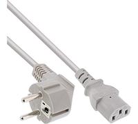 InLine 16650G câble électrique Gris 0,5 m Coupleur C13 CEE7/7 - Cables électriques (0,5 m, Male connector / Female connector, Coupleur C13, CEE7/7, Gris)