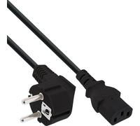 InLine Câble d'alimentation, fiche Schuko coudée sur fiche IEC, 5,0 m