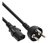 InLine 16655K câble électrique Noir 5 m Prise d'alimentation type K Coupleur C13 - Cables électriques (5 m, Male connector / Female connector, Prise d'alimentation type K, Coupleur C13, 250 V, Noir)