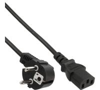 InLine® 16655M Netzkabel, Schutzkontakt gewinkelt auf Kaltgerätestecker C13, 10m