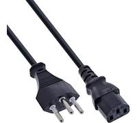 InLine 16655R câble électrique Noir 5 m Prise d'alimentation type J Coupleur C13 - Cables électriques (5 m, Male connector / Female connector, Prise d'alimentation type J, Coupleur C13, 250 V, Noir)