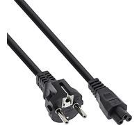 Câble réseau pour notebook,, raccord de câbles en 3 pôl., noir, 0,5m