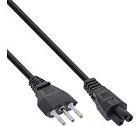 InLine 16656S Câble d'alimentation pour Ordinateur Portable avec Prise 3 Broches 2 m