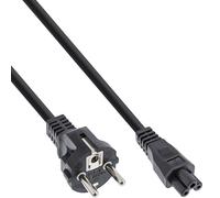 InLine Câble d'alimentation 16656T 0,3 m Prise type F mâle/femelle Noir