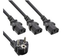 InLine Câble électrique 16657I 5 m CEE7/7 vers 3 x C13 Noir