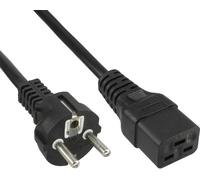 InLine® 16658A Câble réseau 16A, prise de terre droite sur prise dispositifs froids IEC320/C19, 3m