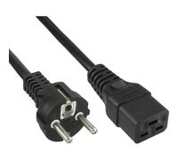 InLine® 16658F Câble réseau 16A, prise de terre droite sur prise dispositifs froids IEC320/C19, 2m
