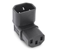 InLine® 16723F Adaptateur Secteur IEC 60320 C14 / C13 coudé Haut/Bas pour appareils à Froid 3 Broches