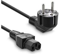 InLine® 16810F Câble réseau contact de protection coudé sur prise pour appareils chauds C15 droite noir 5m
