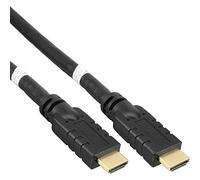InLine 17050p Câble HDMI (High Speed Ethernet, Prise/Prise sur, Actif, 50 m) Noir/doré