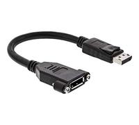 InLine 17100i Câble Adaptateur DisplayPort mâle vers Femelle pour Montage, 0,2 m Noir