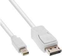 InLine® 17131 Câble Mini DisplayPort vers DisplayPort, blanc, 1m