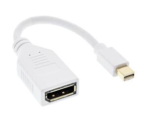 InLine 17150 W Câble Adaptateur Mini DisplayPort mâle vers DisplayPort Femelle, 4 K2 k, 0.15 m Blanc