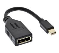 InLine® 17150S Câble Mini DisplayPort mâle à DisplayPort femelle, 4K2K, noir, 0,15m