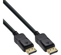 InLine Câble DisplayPort 17155p – DisplayPort 1.2, contacts plaqués or, 50 cm, 4K – Noir