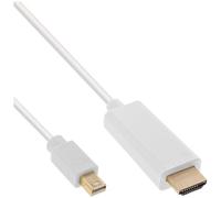 InLine 17171I câble vidéo et adaptateur 1 m Mini DisplayPort HDMI Blanc