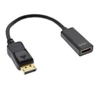 InLine 17198E câble vidéo et adaptateur 0,15 m DisplayPort HDMI Noir