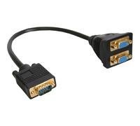 InLine® 17308 Câble adaptateur VGA en Y, VGA prise sur 2x VGA prise, noir
