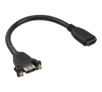 InLine® 17500S Câble adaptateur HDMI 4K2K à encastrer, HDMI A prise femelle/prise femelle, 0,6m