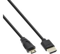 InLine 17501C câble HDMI 1 m HDMI Type A (Standard) HDMI Type C (Mini) Noir