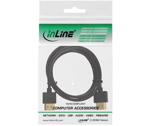 InLine 17502S câble HDMI 1,8 m HDMI Type A (Standard) Noir