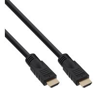 InLine® 17505P Câble HDMI, HDMI High Speed avec Ethernet, Premium, prise/prise, noir/or, 5m
