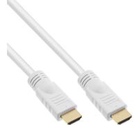 InLine® 17510W Câble HDMI, HDMI High Speed avec Ethernet, Premium, 4K2K, mâle/mâle, blanc/or, 10m