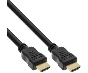 Inline 17533P Câble HDMI High Speed avec Ethernet Haut débit Noir/doré 0,3 m