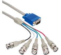 InLine® 17555 VGA BNC Kabel, 5x BNC Stecker an 15pol HD Stecker, 5m