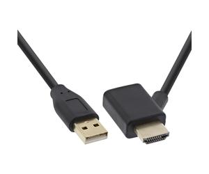 InLine 17600I câble vidéo et adaptateur 0,5 m HDMI USB-A Noir