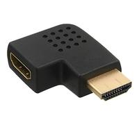 Adaptateur HDMI InLine®, Mâle / Femelle, seitlich links coudé, Contacts or