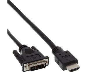 InLine 17661E Câble HDMI Prise vers fiche DVI 18 Plus 1 (1 m)