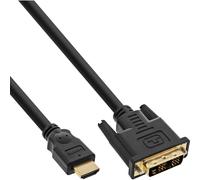InLine 17661P câble vidéo et adaptateur 1 m HDMI DVI-D Noir