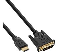 InLine - Câble adaptateur - liaison simple - HDMI mâle pour DVI-D mâle - 2 m - blindé - noir