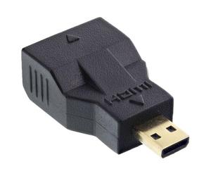 InLine 17690C changeur de genre de câble Micro-HDMI D plug HDMI D Noir