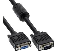InLine® 17705B Rallonge S-VGA, 15 broches HD prise / prise femelle, noir, 0,5m