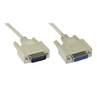 InLine 17740U câble SCSI Beige 2 m VGA (D-Sub) - Câbles SCSI (Beige, 2 m, VGA (D-Sub), Male connector / Female connector)