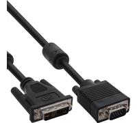InLine® 17782A Câble DVI-A, analogue 12+5 prise sur 15 broches HD prise VGA, 3m
