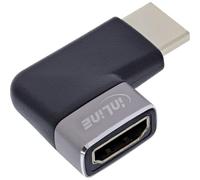 Inline 17991D Adaptateur HDMI A mâle vers Femelle coudé à 90° vers la Droite 8K UHD Contacts plaqués Or Boîtier en Aluminium pour raccordement et rallonge de câbles HDMI