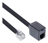 InLine 18833 câble de téléphone 3 m Noir - Cables de téléphone (3 m, RJ12, RJ12, Noir, Male connector / Female connector)