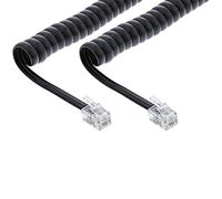 InLine 18893 câble de téléphone 2 m Noir - Cables de téléphone (2 m, RJ10, RJ10, Noir, Male connector / Male connector)