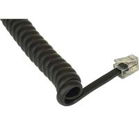 InLine® 18893A Câble spiralé, RJ10 mâle / mâle, max. 2m noir, affecté 1:1