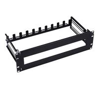 InLine® 19106A Barre de disjoncteur 3U avec Rail DIN réglable en Profondeur