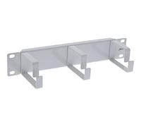 InLine® 19109B Panneau guide-câbles InLine® 10", 3 étriers, RAL 7035 gris