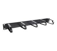 InLine® 19110C InLine® Panneau guide-câbles 19", 5 grands étriers, RAL 9005, noir