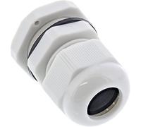 InLine Passe-câble 21483 IP68 PG7 nylon 3,5-6 mm avec contre-écrou 10 pièces gris