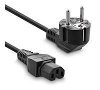 InLine 22098 Câble d'alimentation, fiche Schuko CEE-7/7 90° vers fiche IEC-320-C15, 1,8 m, Noir