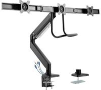 InLine® 23172A Support de table avec lifter et USB 3.0, mobile, pour 3 écrans jusqu'à 69cm (27"), max. 3x6kg