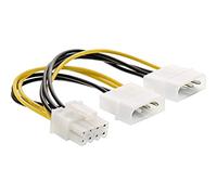 InLine 26628C Intérieur 0,15 m PCI-E (8-broches) 2 x Molex (4-broches), noir, blanc, jaune, câble d'alimentation