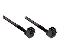 InLine Câble Mini SAS HD SFF-8643 coudé à SFF-8643 avec bande latérale 0,5 m